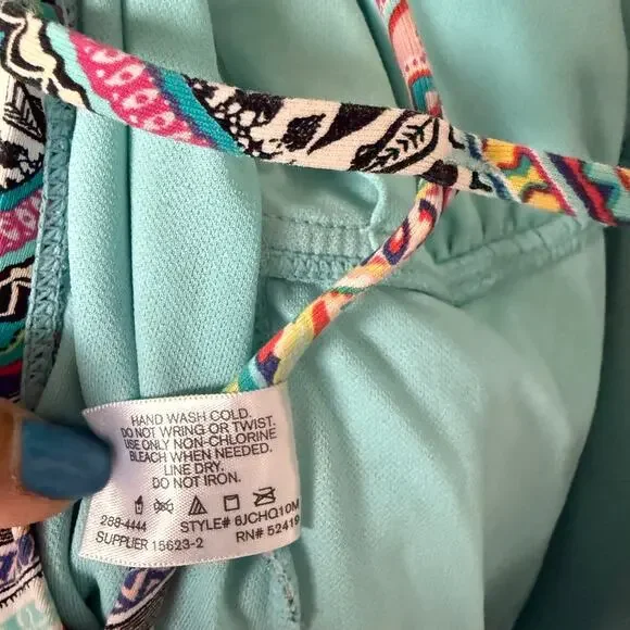 Liz Claiborne Womens One Piece Swimsuit 14 Curvy Colorful Beach Summer Vacation - Picture 5 of 6